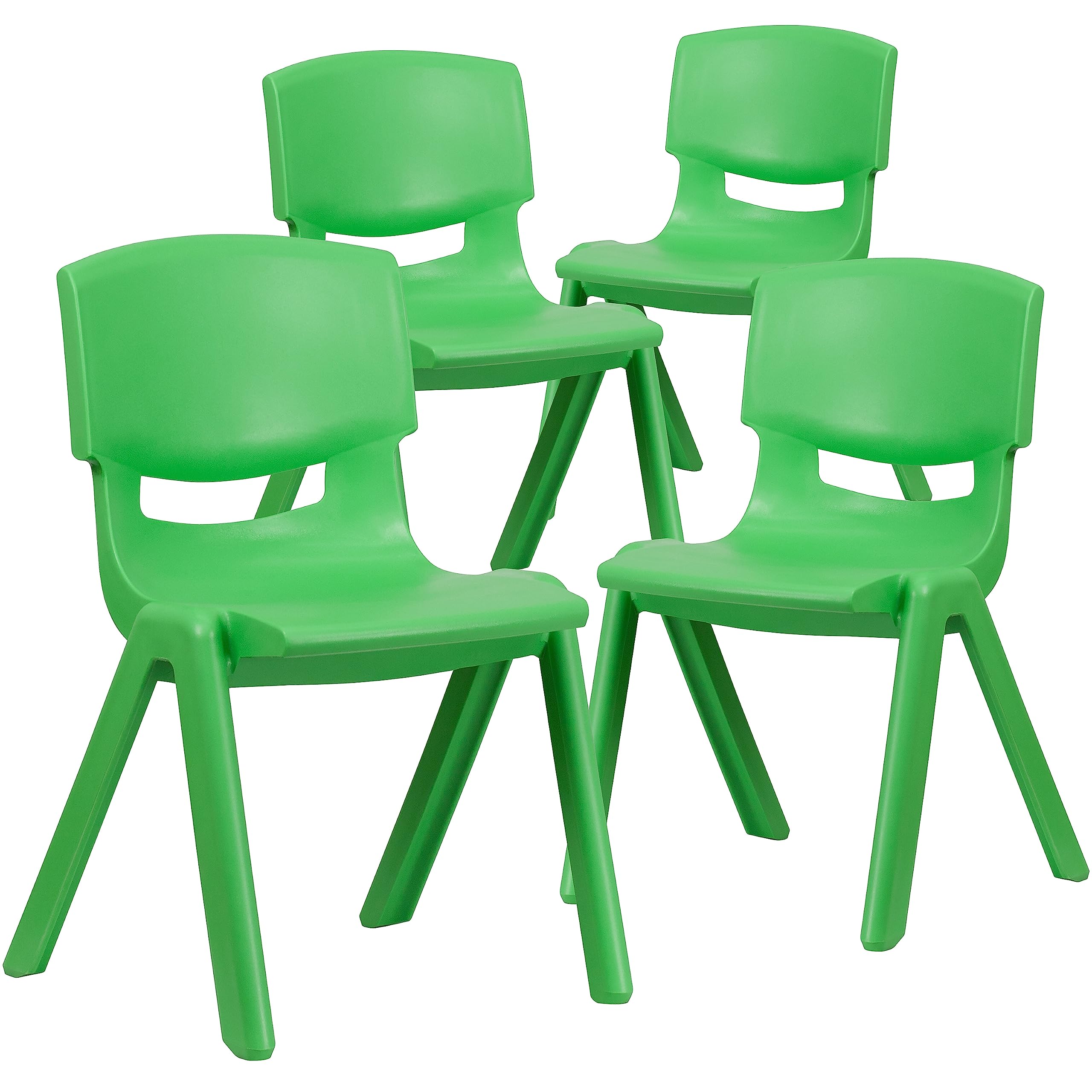 Amazon.com: Flash Furniture 4 Pack Green Plastic Stackable School